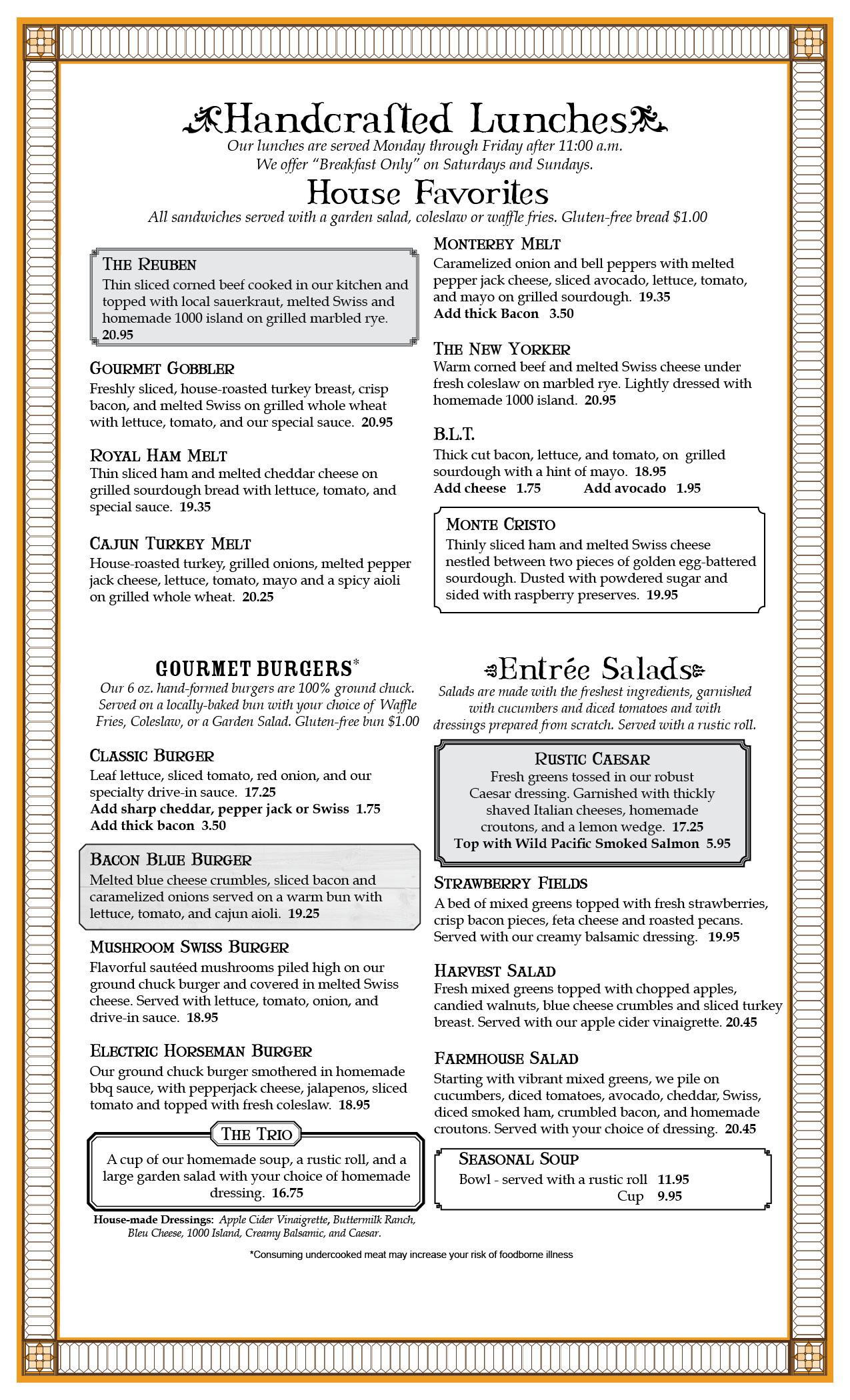 Lunch Menu